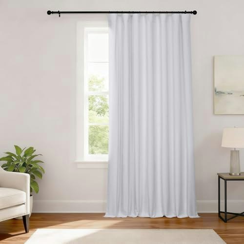 Half Price Drapes 100-Inch x 84-Inch Performance Linen Blackout Curtain: $55.96