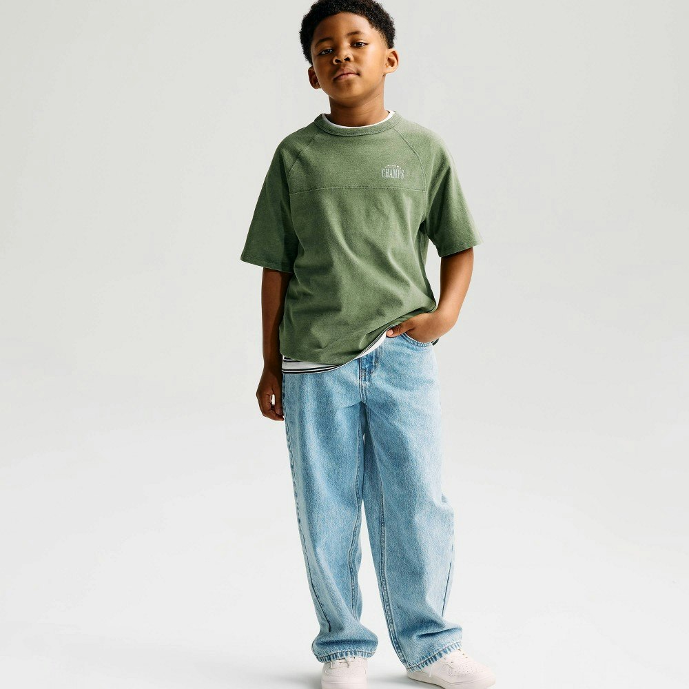 Cat & Jack Boys' Oversized Slub Cotton Graphic T-Shirt: $8.50 Cat & Jack Boys' Oversized Slub Cotton Graphic T-Shirt: $8.50