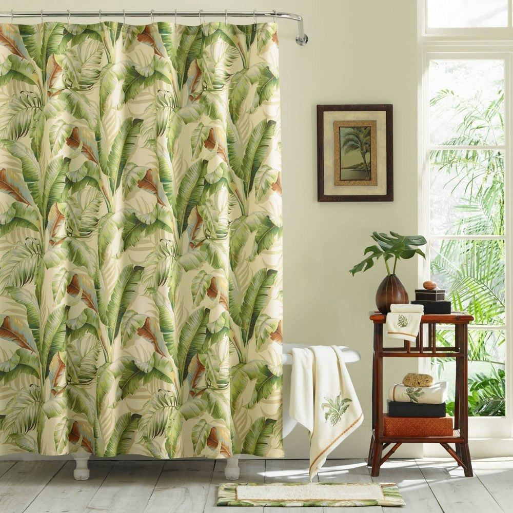 Tommy Bahama 72" x 84" Palmiers Cotton Canvas Shower Curtain: $39.99