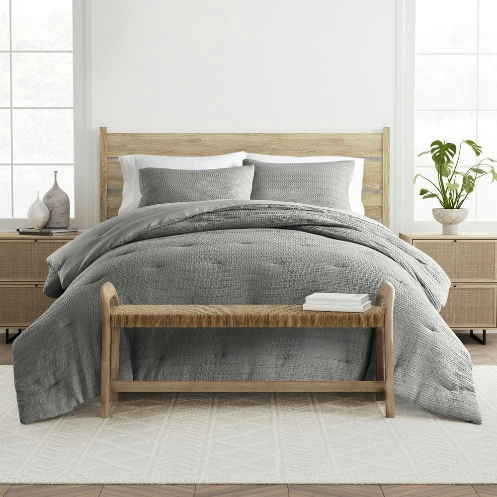 Waffle Textured 3-Piece Twin Comforter Set: $48.99 Waffle Textured 3-Piece Twin Comforter Set: $48.99
