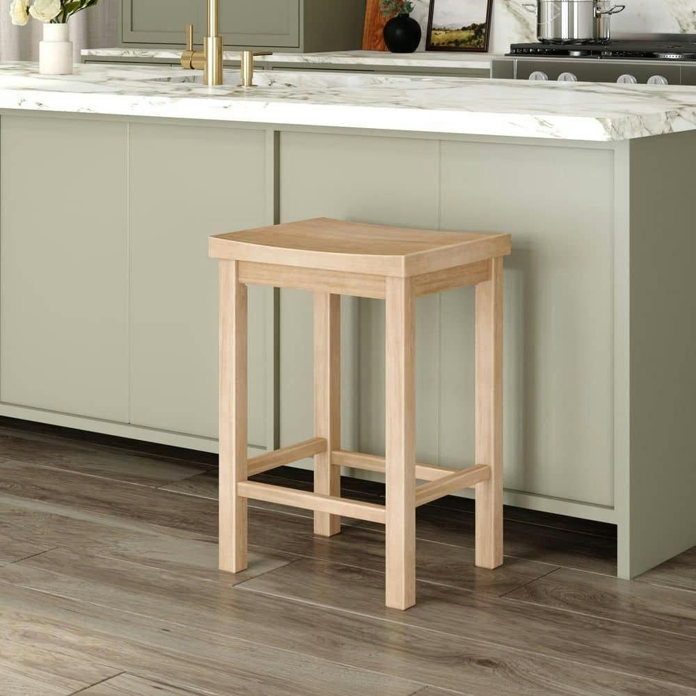 Smith 24-Inch Blonde Backless Wood Counter Stool: $74