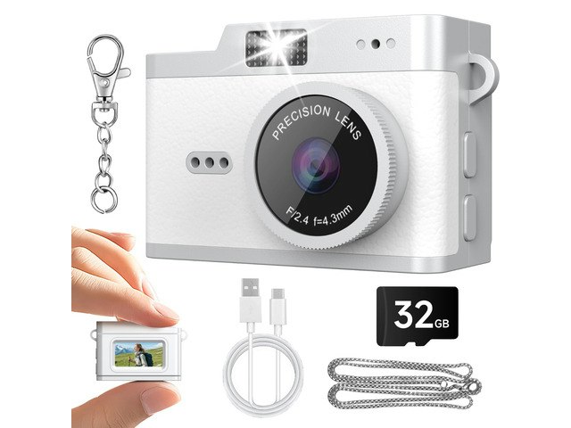 Mini Keychain 1080P Digital Camera with 32GB SD Card: $29.99 Mini Keychain 1080P Digital Camera with 32GB SD Card: $29.99