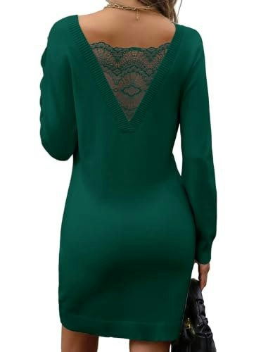 Zaful Women's V-Neck Long Sleeve Knit Sweater Dress: $31.44 Zaful Women's V-Neck Long Sleeve Knit Sweater Dress: $31.44