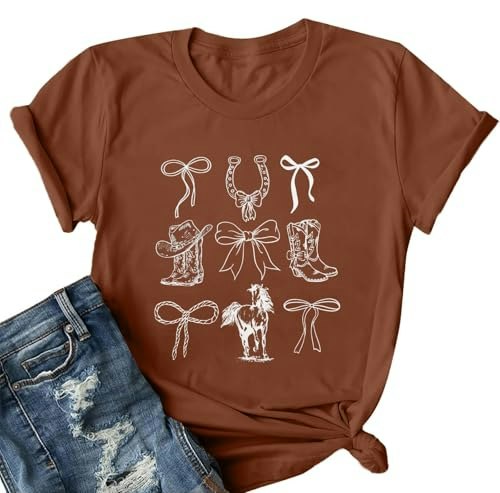 Women's Let's Go Girl Western Bleached T-Shirt: $14.44 Women's Let's Go Girl Western Bleached T-Shirt: $14.44