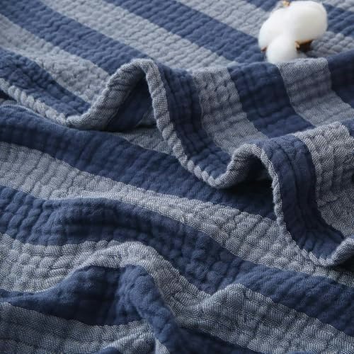 EMME 66"x 90" Twin XL Striped Muslin Cotton Blanket: $33.91 EMME 66"x 90" Twin XL Striped Muslin Cotton Blanket: $33.91