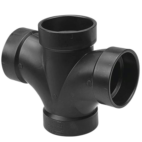 Nibco 3" x 3" x 2" x 2" ABS DWV Double Sanitary Tee: $16.11