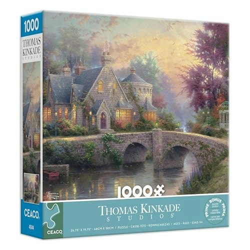 Ceaco Thomas Kinkade Lamplight Manor 1,000-Piece Jigsaw Puzzle: $18.99 Ceaco Thomas Kinkade Lamplight Manor 1,000-Piece Jigsaw Puzzle: $18.99