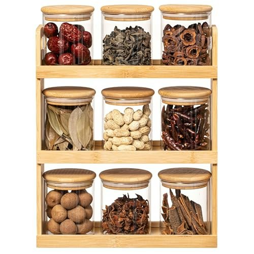 Basicwise 3-Tier Bamboo Spice Rack and 9-Jar Set: $41.99 Basicwise 3-Tier Bamboo Spice Rack and 9-Jar Set: $41.99