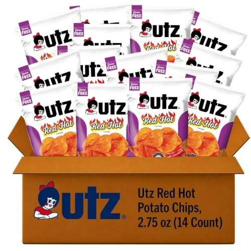 Utz Red Hot Potato Chips 2.75-oz. 14-Pack: $35.35