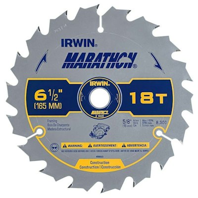 Irwin Tools Marathon Carbide Cordless Circular Saw Blade for $9 + free shipping w/ Prime
