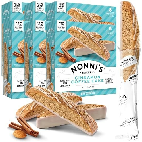 Nonni's Bakery Cinnamon Coffee Cake Biscotti 6-Pack: $32.62