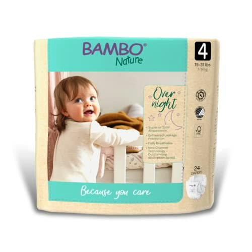Bambo Nature Overnight Baby Diapers Size 4 96-Count: $42 Bambo Nature Overnight Baby Diapers Size 4 96-Count: $42