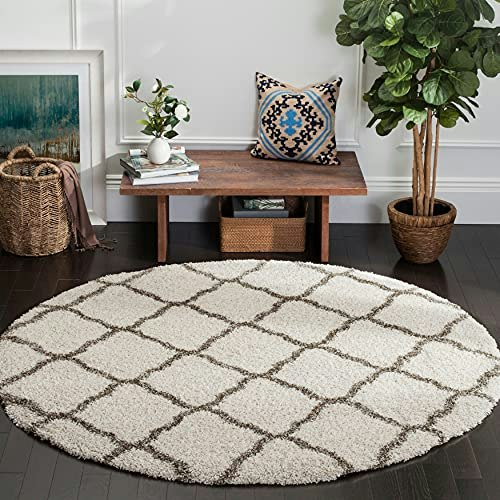 Safavieh Hudson Shag Moroccan Ogee 3-Foot Round Rug: $42.59