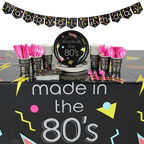 Sparkle and Bash 80s Birthday Party Decorations 146-Piece Set: $24.99 Sparkle and Bash 80s Birthday Party Decorations 146-Piece Set: $24.99