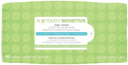 Medline Aloetouch Hypoallergenic Sensitive Baby Wipes 80-Count: $2.99