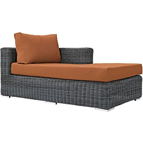 Modway Summon Wicker Rattan Outdoor Patio Right Arm Chaise: $555.06 Modway Summon Wicker Rattan Outdoor Patio Right Arm Chaise: $555.06