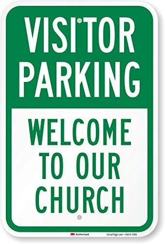 SmartSign 12" x 18" Visitor Parking Church Sign: $11.53 SmartSign 12" x 18" Visitor Parking Church Sign: $11.53