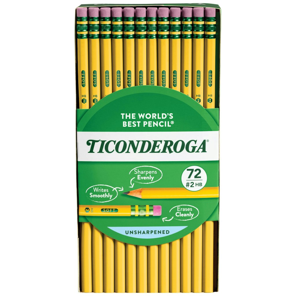 Ticonderoga #2 HB Wood-Cased Pencils, 72 Count: $9.30