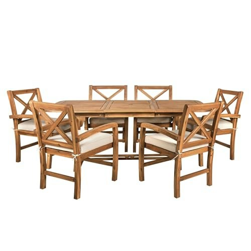 Walker Edison Maui Classic 7-Piece Acacia Wood Outdoor Dining Set: $885.99 Walker Edison Maui Classic 7-Piece Acacia Wood Outdoor Dining Set: $885.99