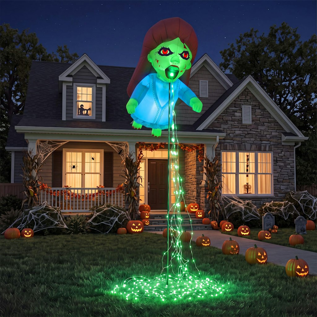 12.8ft Floating Ghost Doll Halloween Inflatable: $30