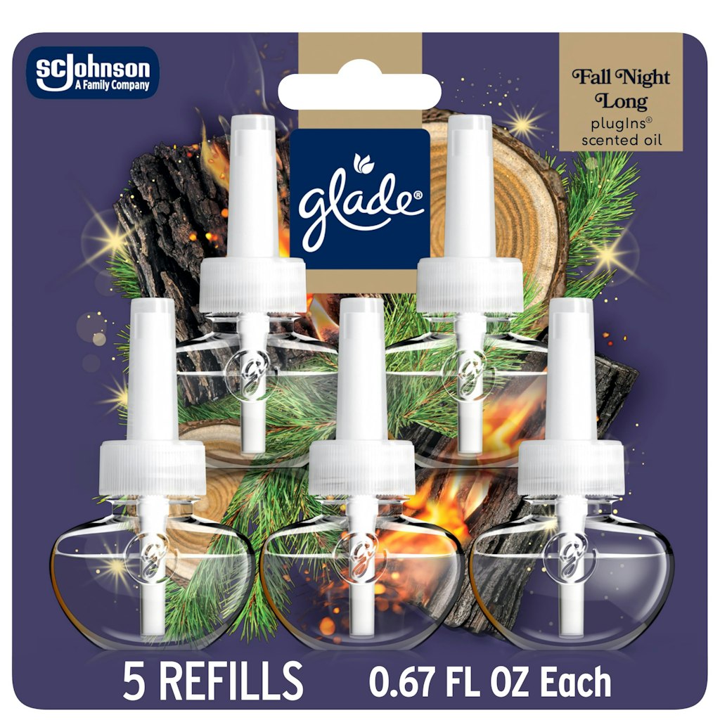Glade PlugIns Scented Oil Refill  Fall Night Long 3.35 fl. oz. 5-Pack: $12