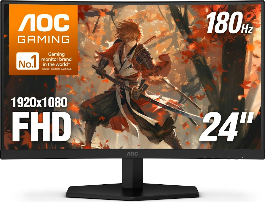 AOC C24G42E 24" 1080p Curved Monitor: $80