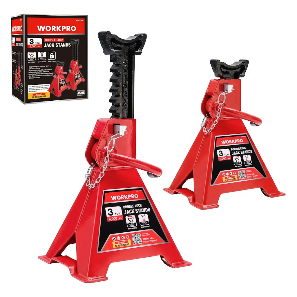 WorkPro 3-Ton Jack Stands 1 Pair: $45