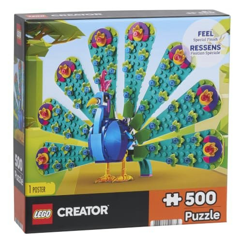 LEGO Creator Peacock 500-Piece Jigsaw Puzzle: $9.68