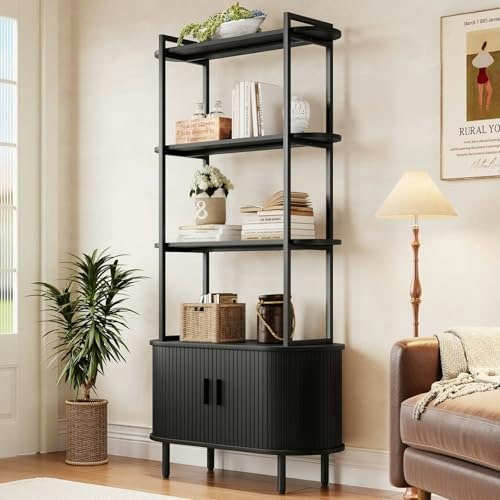 ComfyCorner 71-inch 4-Tier Arched Bookshelf with Cabinet: $119.99 ComfyCorner 71-inch 4-Tier Arched Bookshelf with Cabinet: $119.99