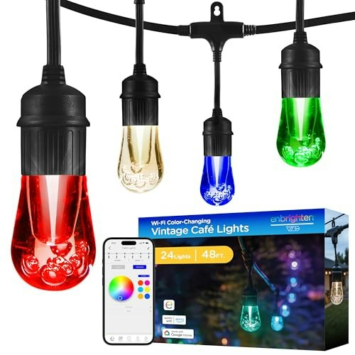 Enbrighten 48-Foot RGBWIC Smart LED Outdoor String Lights: $173.06 Enbrighten 48-Foot RGBWIC Smart LED Outdoor String Lights: $173.06