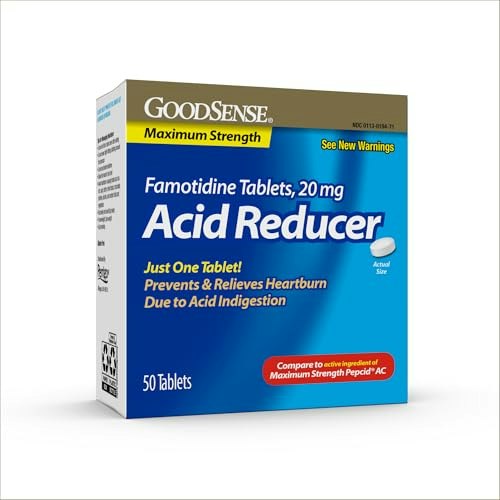 GoodSense Maximum Strength 20mg Famotidine Acid Reducer 50-Count: $3.62 GoodSense Maximum Strength 20mg Famotidine Acid Reducer 50-Count: $3.62
