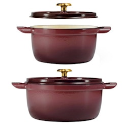 Tramontina Enameled Cast Iron 4-Qt. & 6-Qt. Round Dutch Oven, 2-Pack for $85 + free shipping