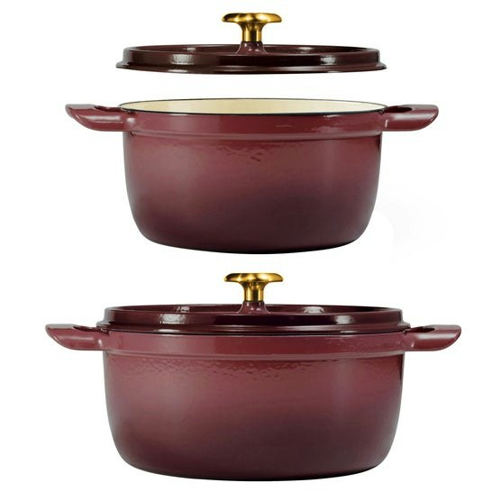 Tramontina Enameled Cast Iron 4-Qt. & 6-Qt. Round Dutch Oven, 2-Pack: $85