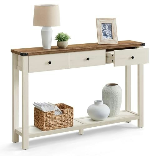 Vasagle 47.2-Inch Console Table with 3 Drawers: $118.98 Vasagle 47.2-Inch Console Table with 3 Drawers: $118.98
