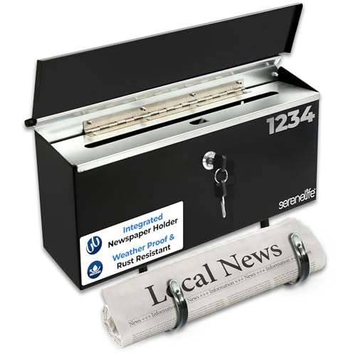 SereneLife 15x3x11-inch Outdoor Wall Mailbox and Newspaper Holder: $18.73 SereneLife 15x3x11-inch Outdoor Wall Mailbox and Newspaper Holder: $18.73