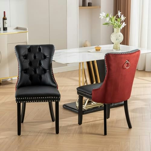 Ball & Cast Contemporary Tufted Upholstered Dining Chairs 2-Pack: $151.08 Ball & Cast Contemporary Tufted Upholstered Dining Chairs 2-Pack: $151.08