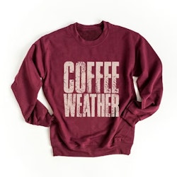 Simply Sage Market Coffee Weather Distressed Sweatshirt for $34 + free shipping w/ $35