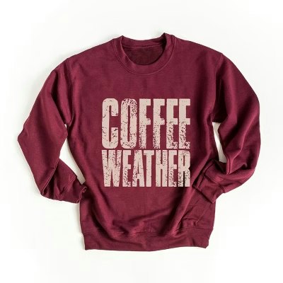 Simply Sage Market Coffee Weather Distressed Sweatshirt: $34