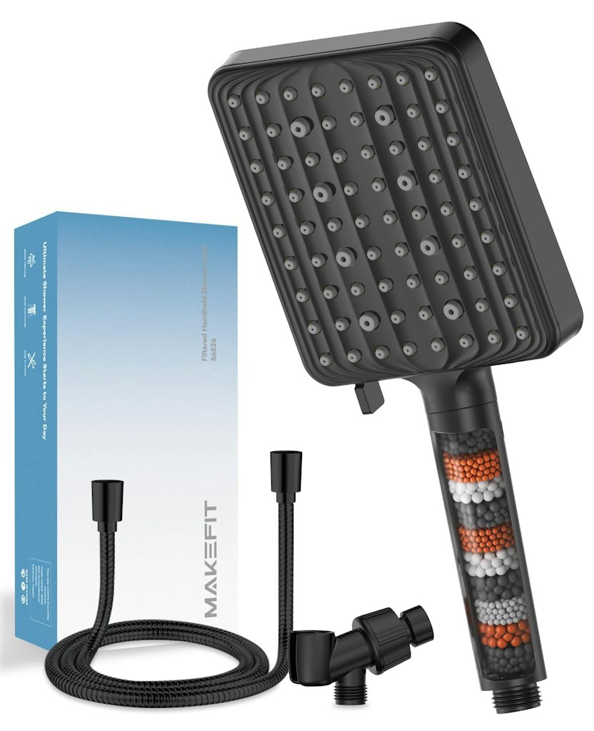 MakeFit Filtered Handheld High Pressure 6-Mode Shower Head: $25