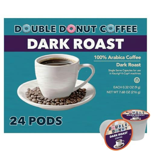 Double Donut Dark Roast Extra Bold Coffee Pods 24-Count: $11.99 Double Donut Dark Roast Extra Bold Coffee Pods 24-Count: $11.99