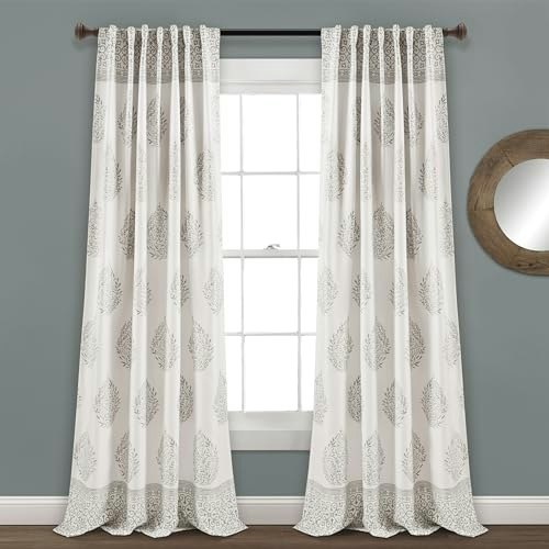 Lush Decor 52" x 108" Teardrop Leaf Window Curtain Panels 2-Pack: $52.87 Lush Decor 52" x 108" Teardrop Leaf Window Curtain Panels 2-Pack: $52.87