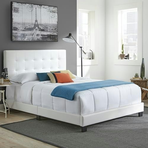 Boyd Sleep Roma Queen Faux Leather Upholstered Platform Bed Frame: $159.37 Boyd Sleep Roma Queen Faux Leather Upholstered Platform Bed Frame: $159.37