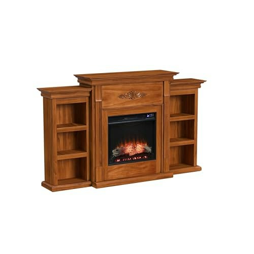 SEI Furniture Tennyson Touch Screen Electric Fireplace with Bookshelves: $550.96 SEI Furniture Tennyson Touch Screen Electric Fireplace with Bookshelves: $550.96