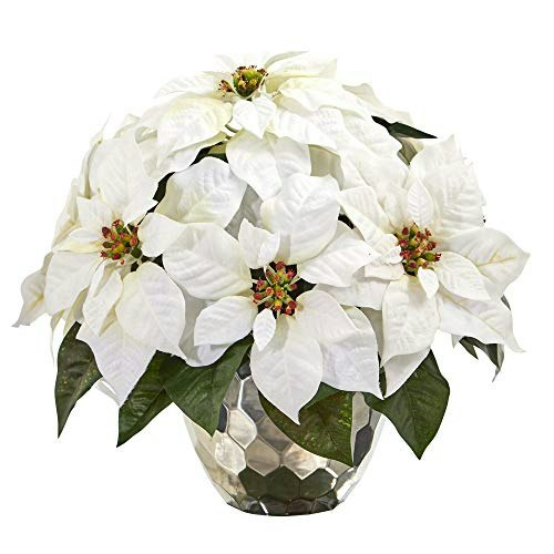 Nearly Natural 14-Inch Artificial Poinsettia Plant: $62.52