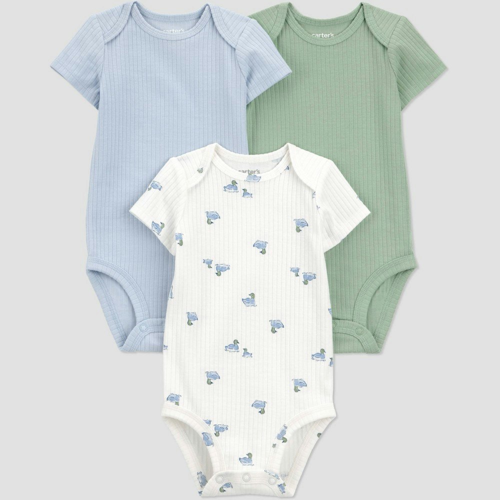Carter's Just One You Baby Boys' Duck Short Sleeve Bodysuit 3-Pack: $12 Carter's Just One You Baby Boys' Duck Short Sleeve Bodysuit 3-Pack: $12
