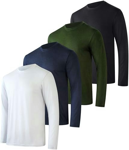 Men's Dry Fit Long Sleeve Athletic Shirt 4-Pack: $33.99 Men's Dry Fit Long Sleeve Athletic Shirt 4-Pack: $33.99