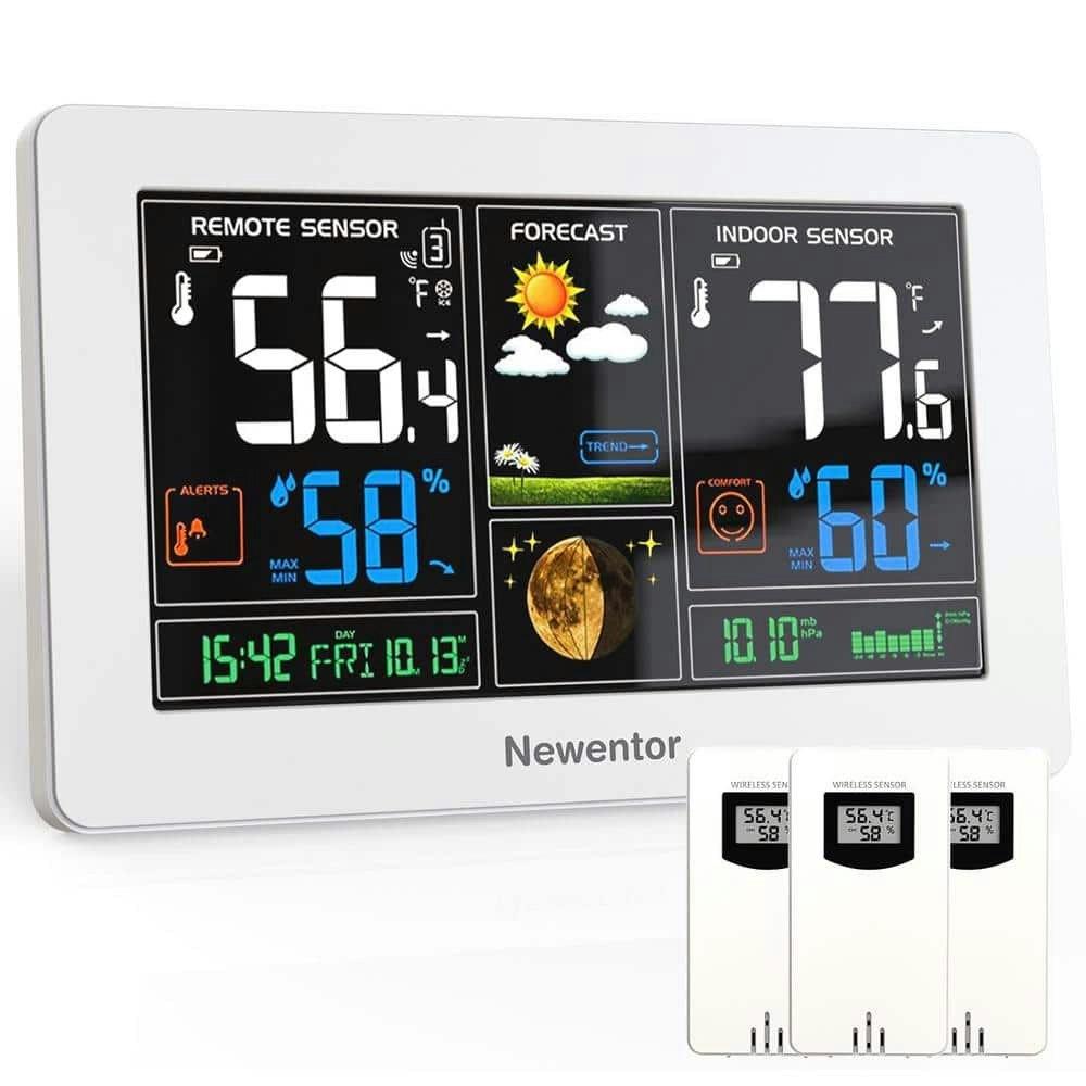 7.5-Inch Wireless Indoor/Outdoor Weather Station with 3 Remote Sensors: $150.61 7.5-Inch Wireless Indoor/Outdoor Weather Station with 3 Remote Sensors: $150.61