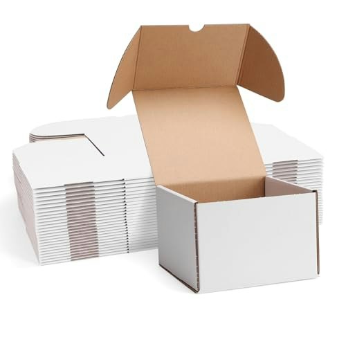 Zbeivan 6x6x4-Inch White Shipping Boxes 25-Pack: $18.28 Zbeivan 6x6x4-Inch White Shipping Boxes 25-Pack: $18.28