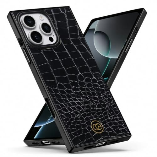 Cocomii Rectangle iPhone 16 Pro Max Crocodile Leather Case: $25.49