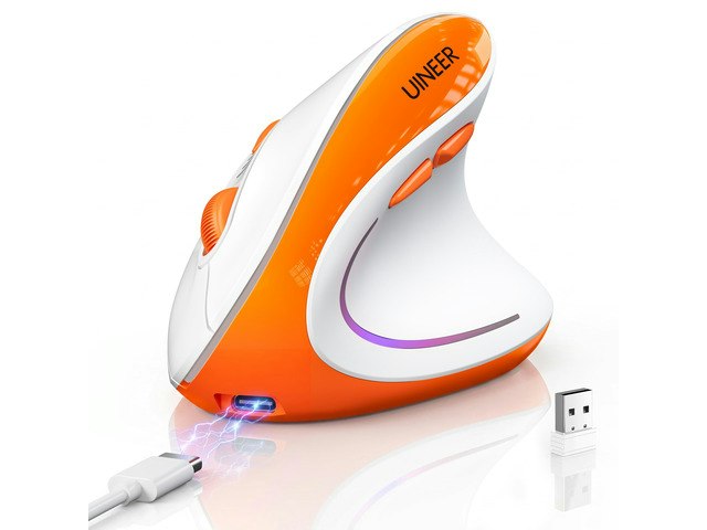Uineer Ergonomic Wireless Vertical Mouse: $21.99 Uineer Ergonomic Wireless Vertical Mouse: $21.99